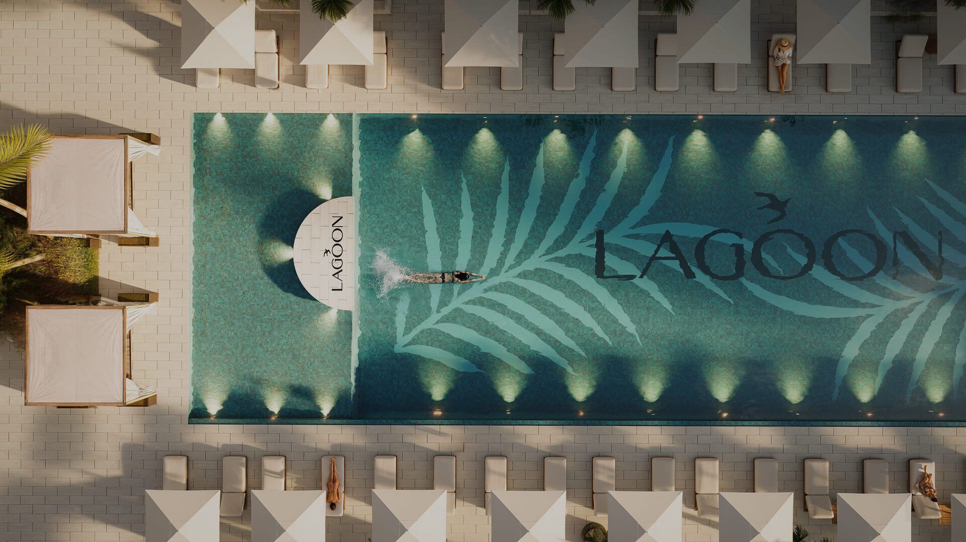The pool from above